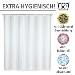 Wenko anti skimmel badeforh�ng, Palais 180x200 cm - Hvidt