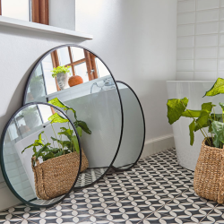 Villa Collection Vardo Spejl Dia. 50 cm Sort