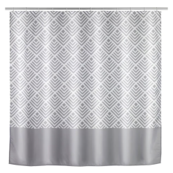 Wenko anti skimmel badeforh�ng, Echo 180x200 cm - Hvid/gr�