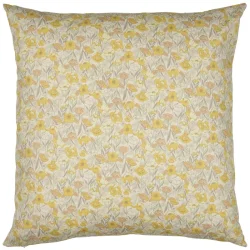 Ib Laursen Pudebetrk 60x60 cm m/sart gule, lyslilla, off white blomster