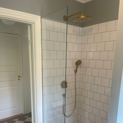 Brusevg 90x200 cm, 8 mm klart glas 