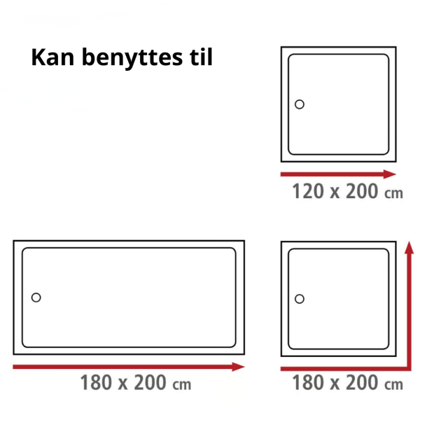 Wenko badeforh�ng 180x200 cm , Yak - Hvid/sort
