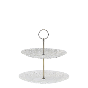 Chic Antique Etagere m. 2 glasfade H24/22 cm klar