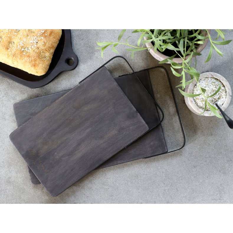 Chic Antique Laon Tapasbrt m. jernhndtag mangotr 33x19 cm