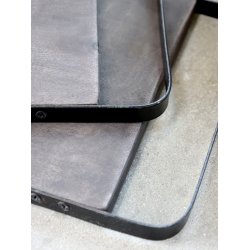 Chic Antique Laon Tapasbrt m. jernhndtag mangotr 33x19 cm