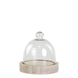 Chic Antique Tours Glasklokke �15 cm - lys natur