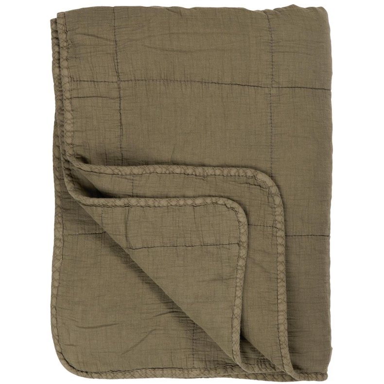 Ib Laursen Vintage quilt - Olive 130x180 cm