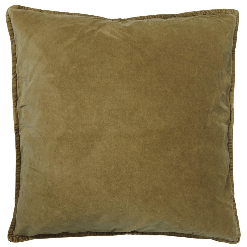 Ib Laursen Pudebetrk velour 52x52 cm - Mustard