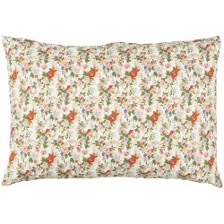 Ib Laursen Pudebetrk orange, rosa og creme blomster, 40x60 cm