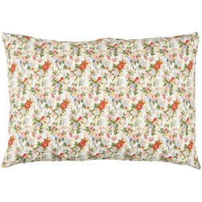 Ib Laursen Pudebetrk orange, rosa og creme blomster, 40x60 cm