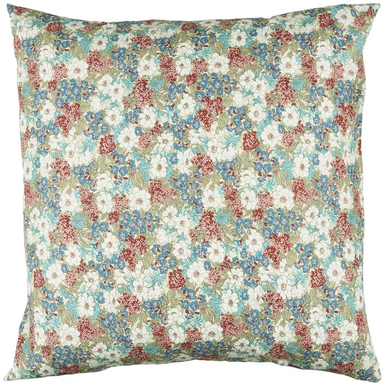 Ib Laursen Pudebetrk hvide, bl og rde blomster, 60x60 cm