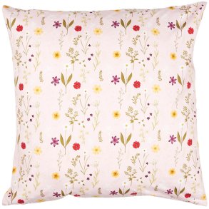 Ib Laursen Pudebetr�k rosa m/havens blomster - 60x60 cm