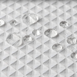 Waffle badeforhng hvid, 180x220 cm ekstra lngde vaflet - VaskBAR