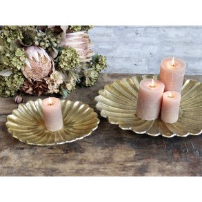 Chic Antique Ovalt fad m. riller 31x40 cm, messing