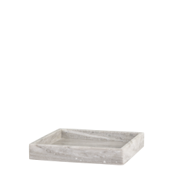Chic Antique Morlaix bakke af marmor 25x25 cm - Lys natur