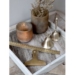 Chic Antique Morlaix bakke af marmor 25x25 cm - Lys natur