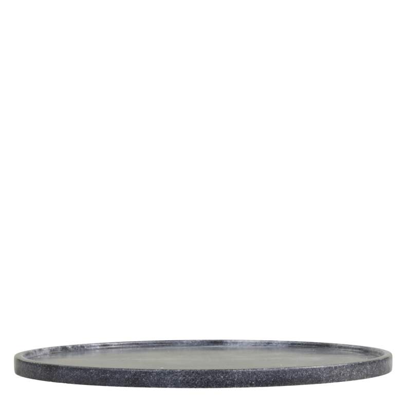 sort marmorbakke rund