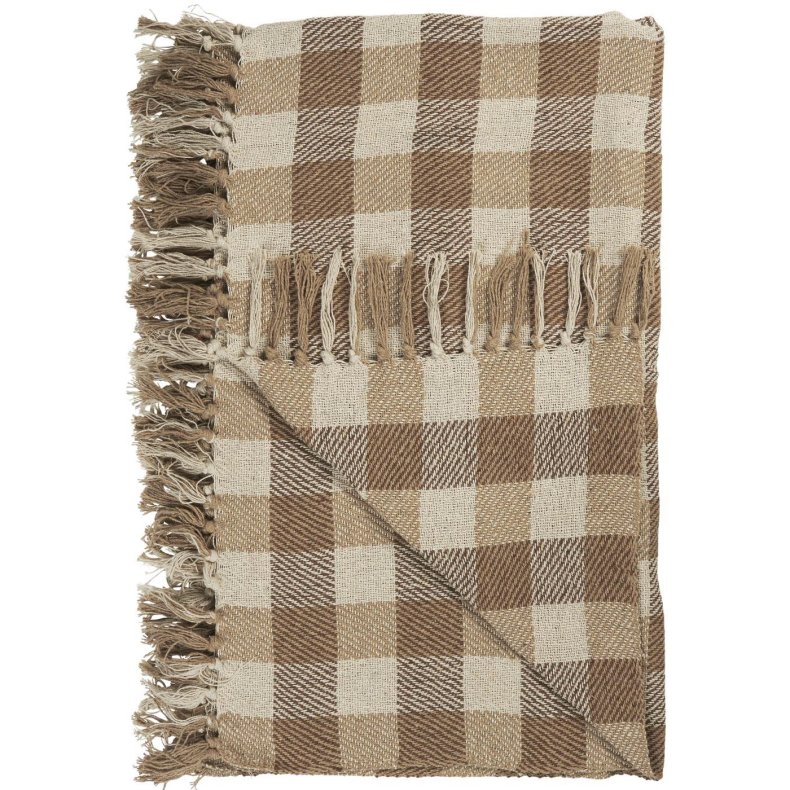 Ib Laursen Plaid natur/beige/brune tern