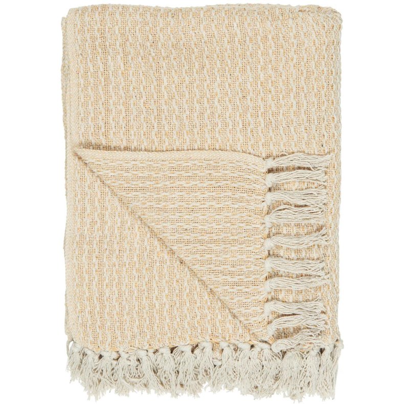 Ib Laursen Plaid 130x160 cm creme/gult mnster