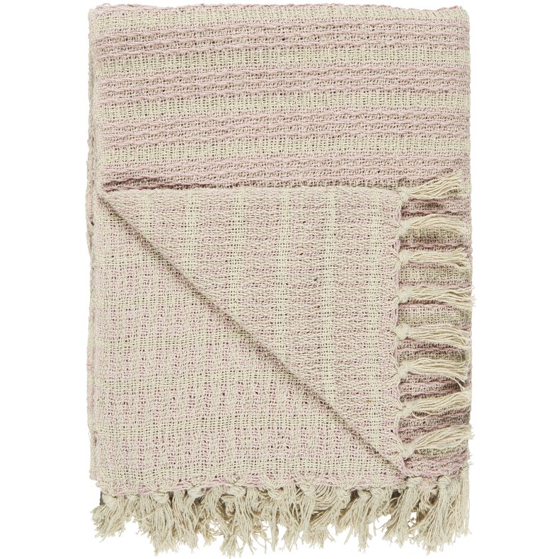 Ib Laursen Plaid 130x160 cm creme/lyserdt stribemnster