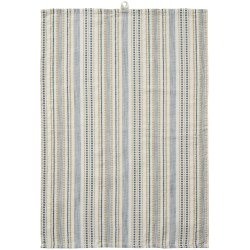 Ib Laursen Viskestykke Celine hvid m/blt og beige mnster