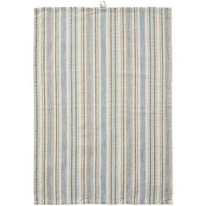 Ib Laursen Viskestykke Celine hvid m/blt og beige mnster