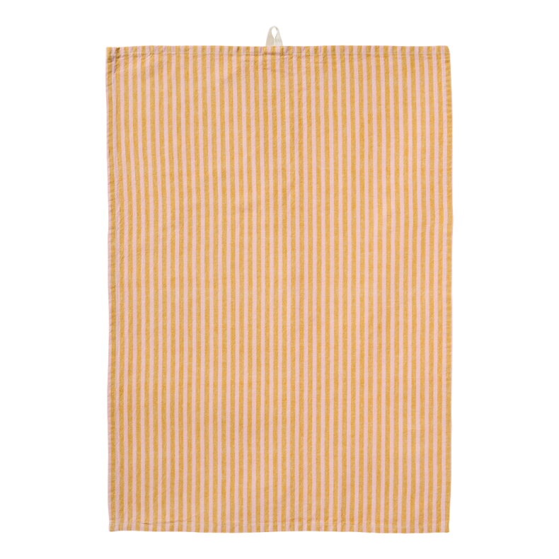 Ib Laursen Viskestykke Linea m/mustard og lyser�de smalle striber