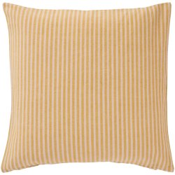  Ib Laursen Pudebetr�k Linea m/mustard og lyser�de smalle striber 50x50 cm