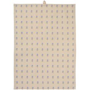 Ib Laursen Viskestykke Elisabeth natur m/bl blomster