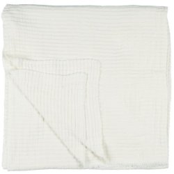  Ib Laursen Sengetppe ribbet hvid m/kantha-stikninger 150x220 cm