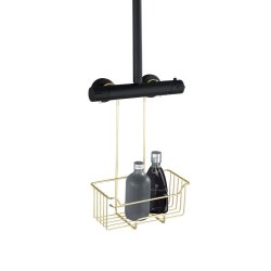 Shampookurv til at hnge p brusearmatur, messingfinish - Wenko
