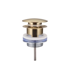 Bundventil push-up universal, mat messingfinish - Bluerain