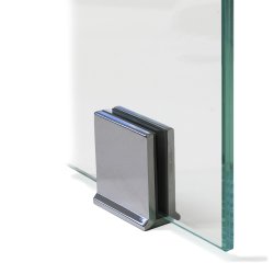 Glasklemme til brusevg, chrom eller rustfrit stl