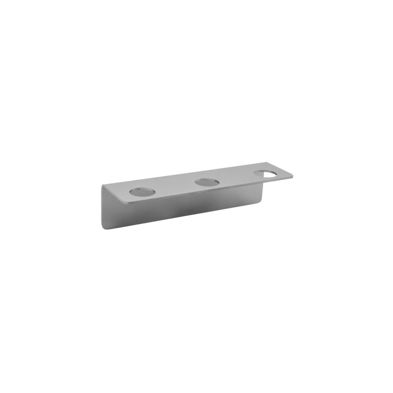 Tredobbelt flaskeholder i b�rstet s�lvfinish
