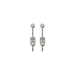 S�t med to minimalistiske Ball dobbeltkroge i s�lvfinish fra House Doctor