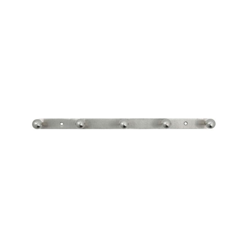 Enkel og minimalistisk jern-knager�kke med 5 knager i s�lvfinish fra House Doctor