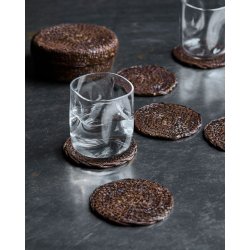 House Doctor, Glasbrikker, Coaster, Chocolate, s�t m 6 stk