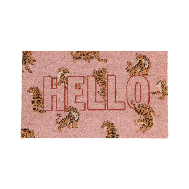 Au Maison  Drmtte, Hello tigre, pink/gul, 45x75 cm
