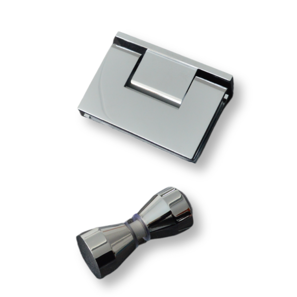 Rgfarvet brusedr m. krom, 8 mm glas p ml - Aquatrend