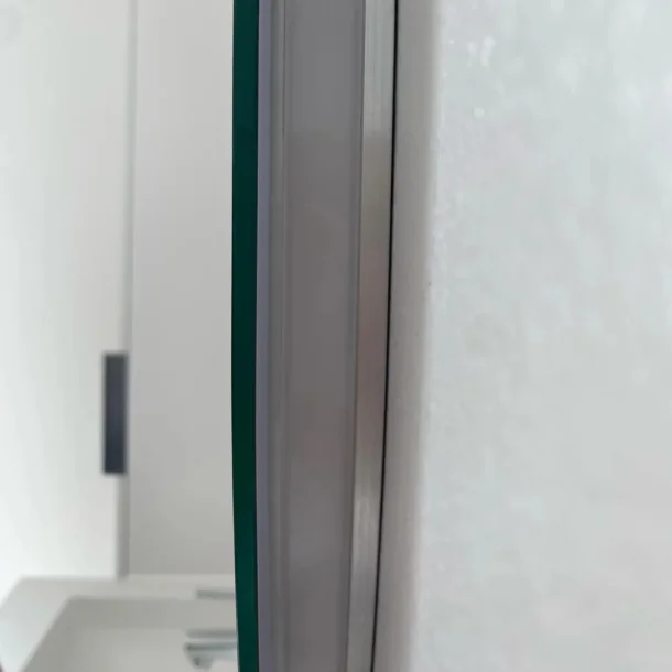 Rundt spejl med LED-lys og Antidug 80 cm