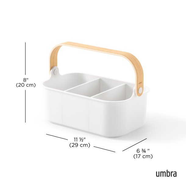 Umbra Bellwood stabelbar opbevaring 29 x 17 cm - hvid/natur