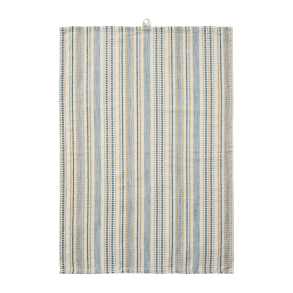 Ib Laursen Viskestykke Celine hvid m/bl�t og beige m�nster