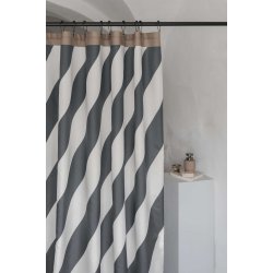 Mette Ditmer DIAGONAL Badeforhng Mrk gr 150 x 200 cm