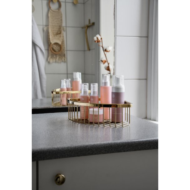 Hjrne sbehylde blank messing - ELEMENTS