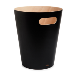 Umbra Woodrow papirkurv - sort/natur