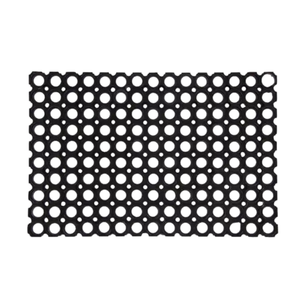 LAKO Vera drmtte i gummi, 60x40 cm - sort