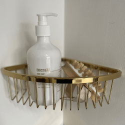 Hjrne sbehylde blank messing - ELEMENTS