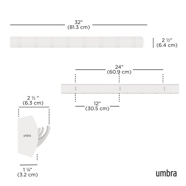 Umbra Flip 8 knager�kke - Hvid/hvid