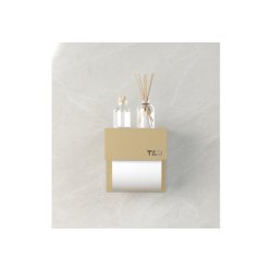 Nortiq T&B Selvklbende toiletrulleholder, brstet guld