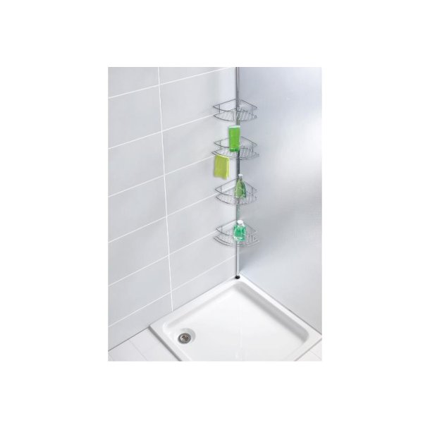 Wenko Dolcedo teleskop shampoohylde til hjrne, rustfrit stl
